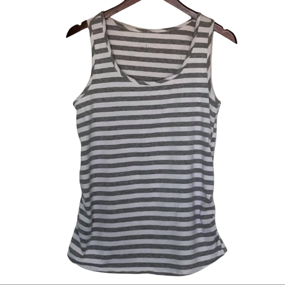 Flutter and Kick large maternity tank top striped